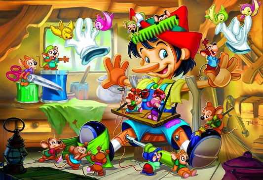 EuroGraphics Pinocchio Puzzle Pieces Close-Up – Premium Blueboard Quality Made in USA