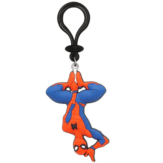 Spider-Man keychain with a black loop on a white background