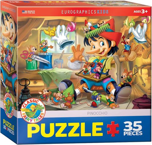 EuroGraphics Pinocchio 35-Piece Jigsaw Puzzle Box – Classic Fairy Tales Kids Puzzle by EuroGraphics
