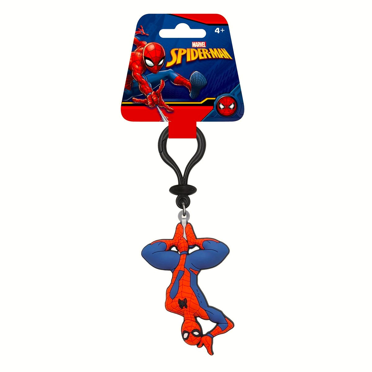 Marvel Spider-Man Soft Touch Bag Clip Keychain by Monogram – officially licensed PVC figure on retail packaging