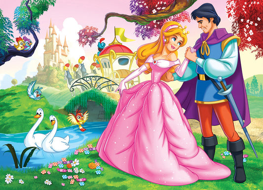 Cinderella and Prince Charming Full Puzzle Artwork – EuroGraphics 100-Piece Classic Fairy Tales Jigsaw Puzzle