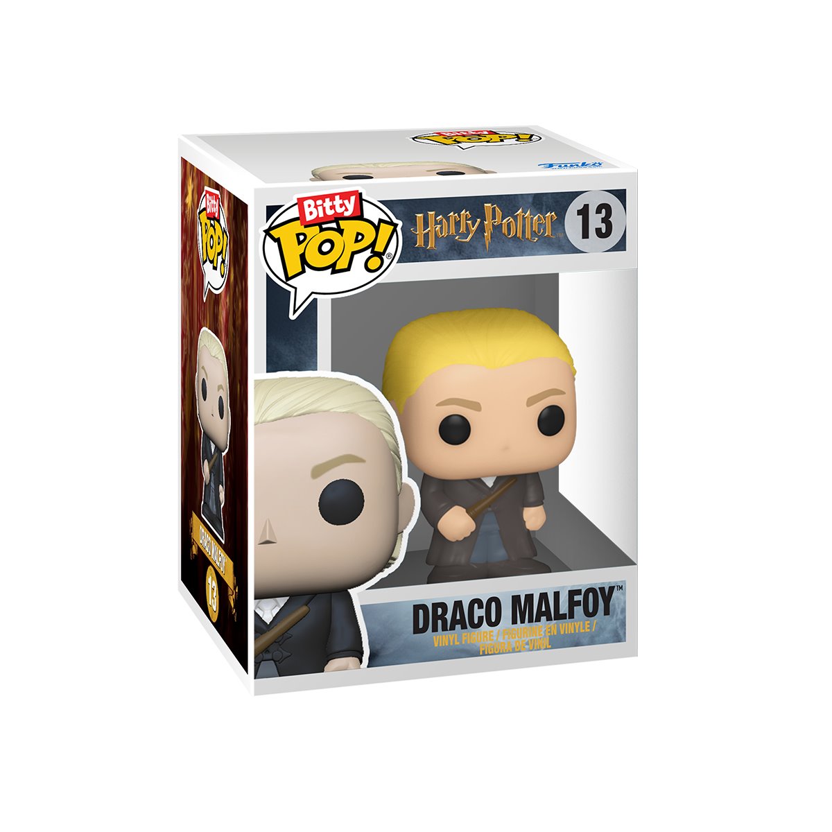 Funko Pop! Draco Malfoy figure in packaging with 'Harry Potter' branding