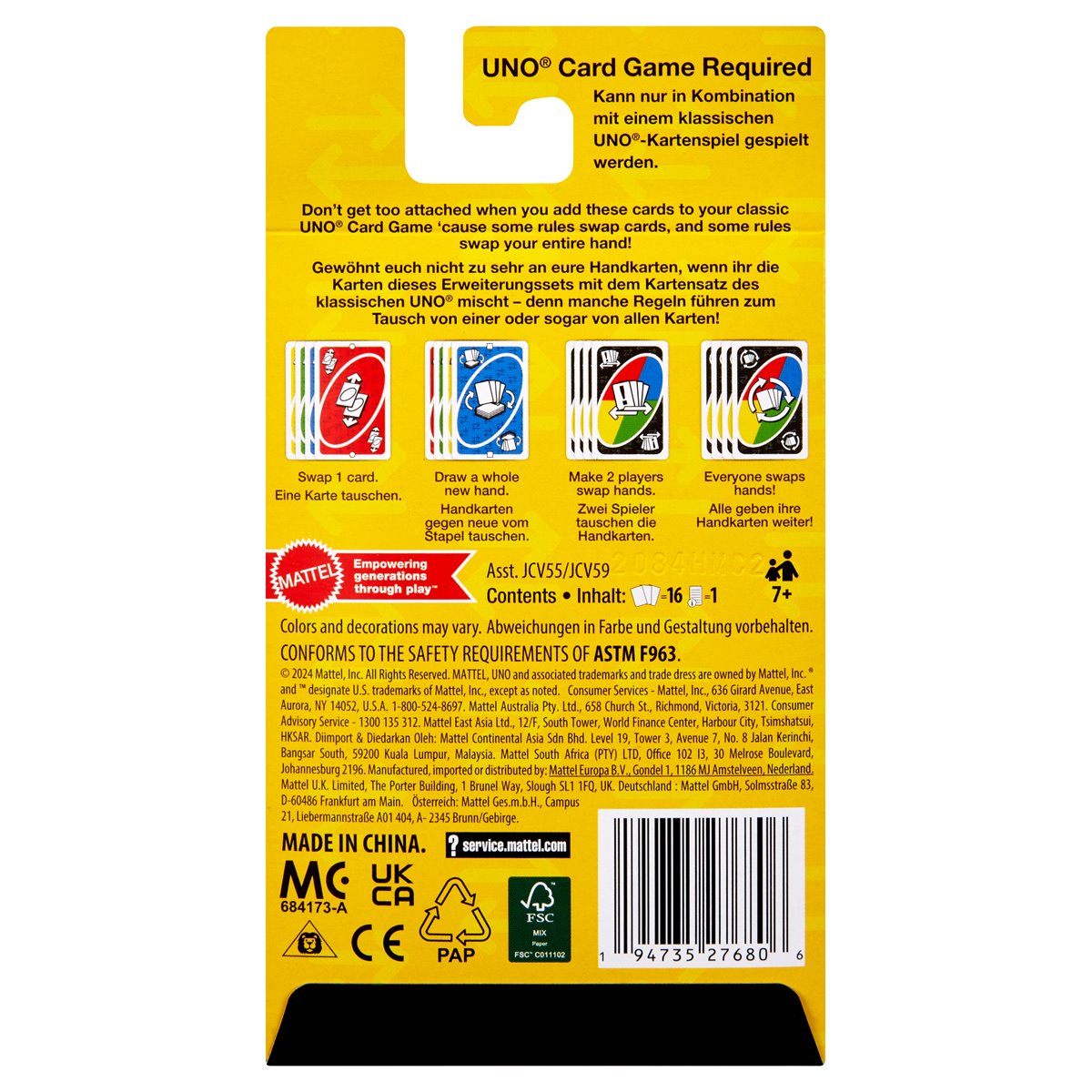 Swap Pack UNO Ad-On Pack from Back