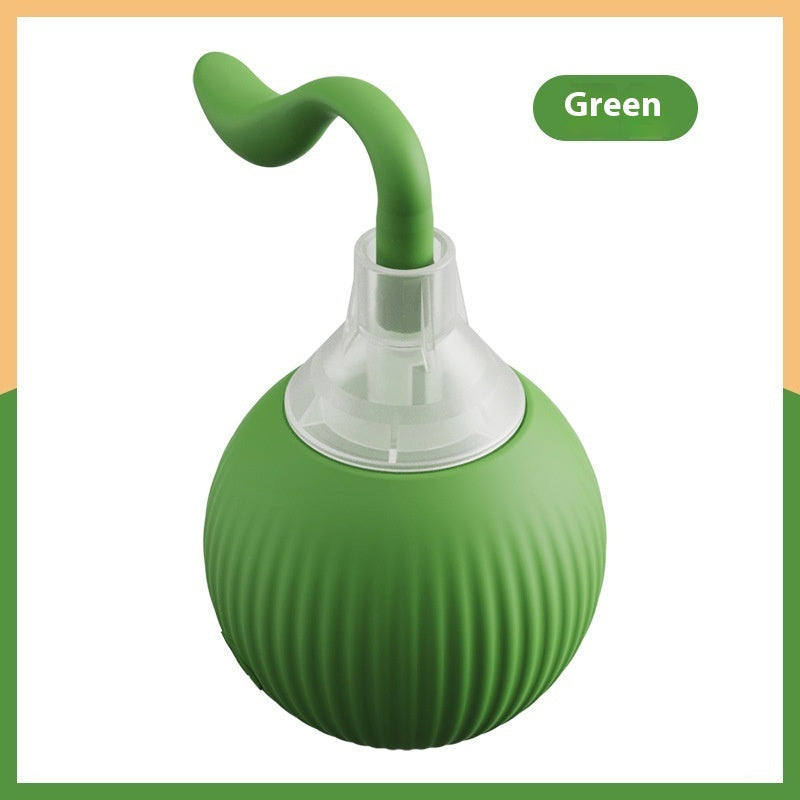 Interactive cat toy ball green variant - upright product shot
